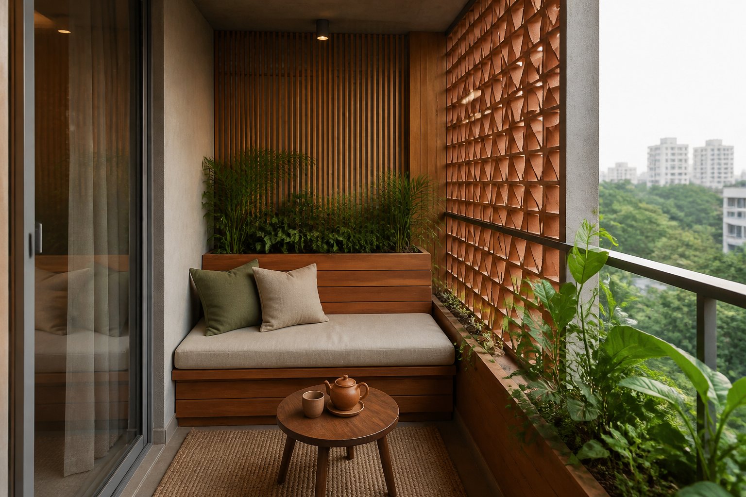 Green apartment balcony retreat in the apartment collection