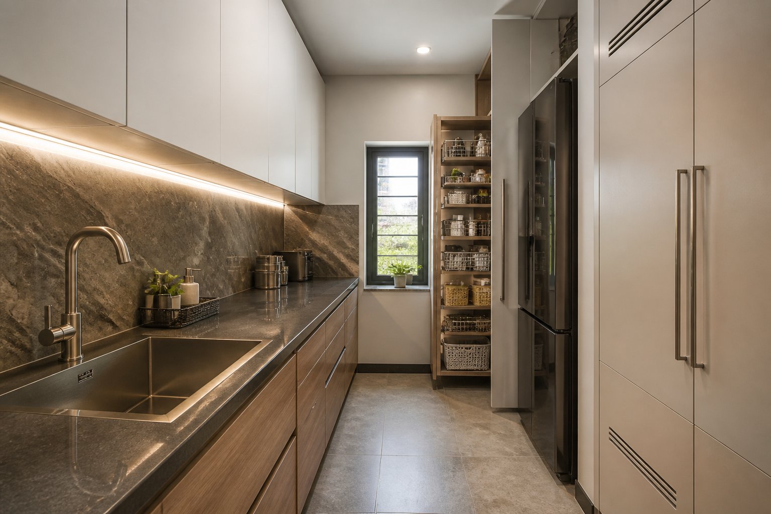 Durable secondary scullery kitchen in the kitchen collection