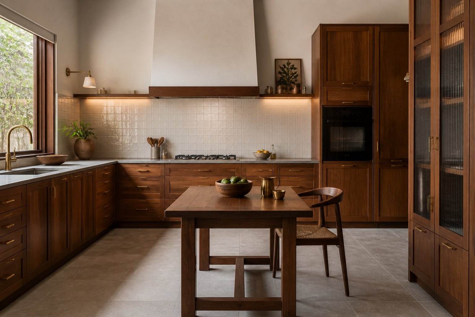 Contemporary Indian kitchen with traditional details in the kitchen collection