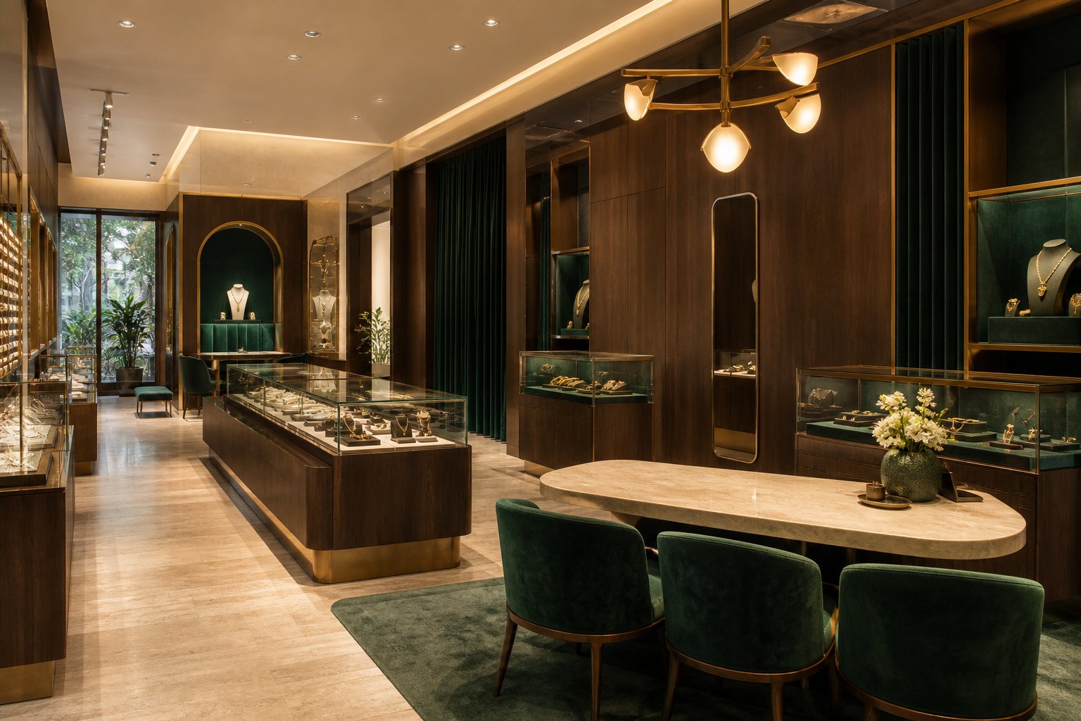 Premium jewellery boutique and consultation area in the retail collection