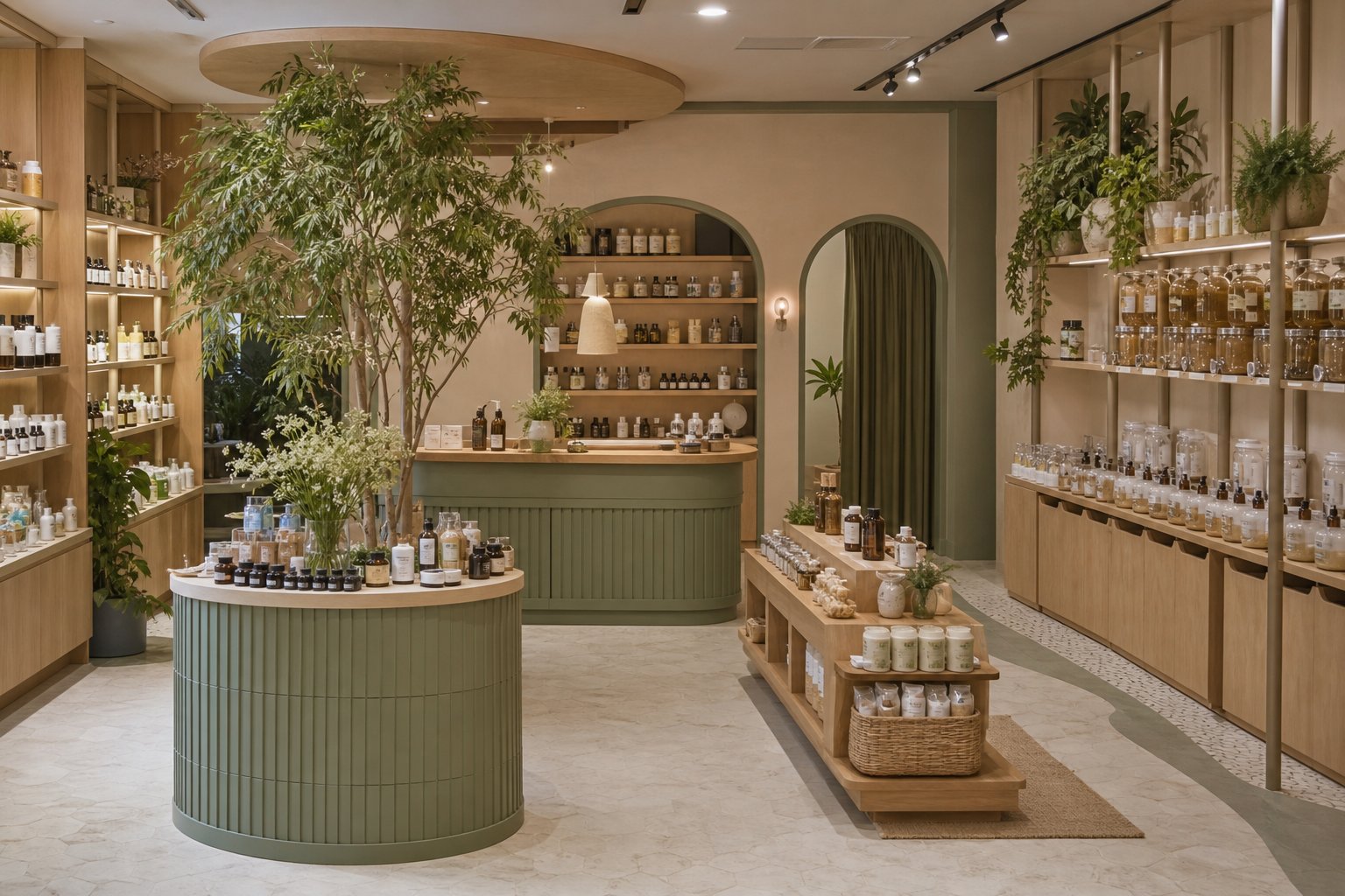 Wellness and natural products store in the retail collection